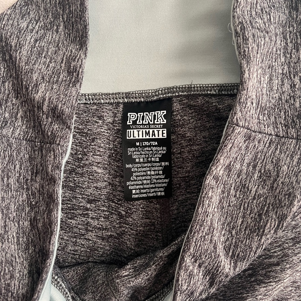 PINK Victoria's Secret Gray and Black Athletic Shorts with pockets - Picture 3 of 3